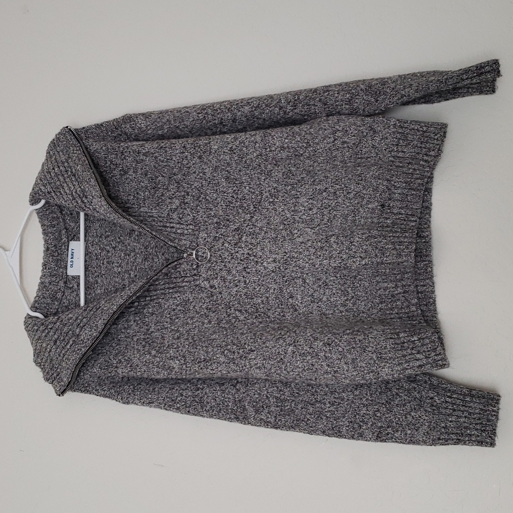 Quarter Zip Grey Sweater